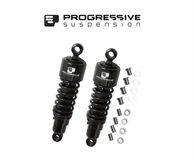 Progressive Suspension 412 Series 11In Black Shocks For 91-17 Harley Davidson 1