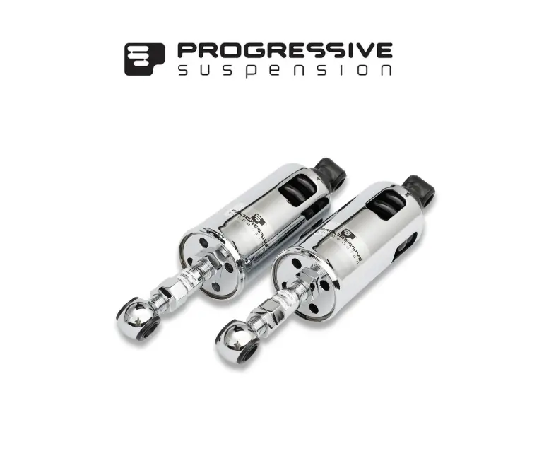 Progressive Suspension 422 Series 9.5In Chrome Shocks Heavy Duty For 00-17 Harley Davidson Softail 1