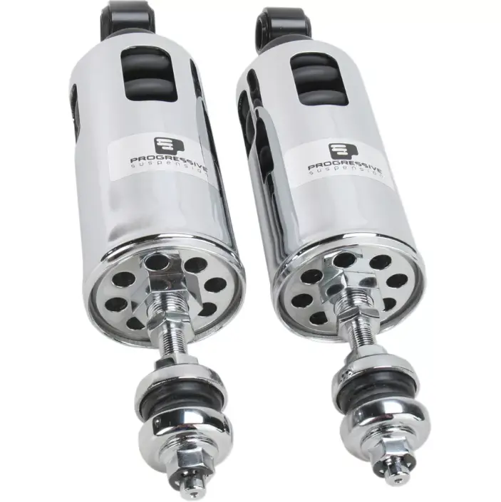 Progressive Suspension 422 Series 9.5In Chrome Shocks Standard For 89-99 Harley Davidson Softail 2
