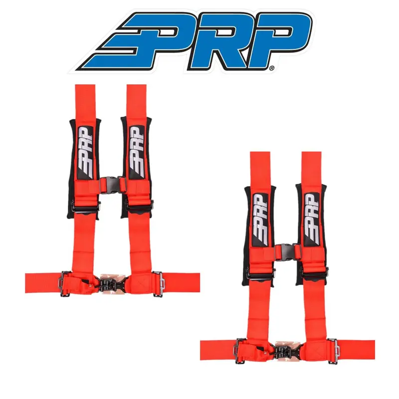 Prp (2) 4.3 Red 4-Point Adjustable Harness With 3" Belts & Sewn In Shoulder Pads 1