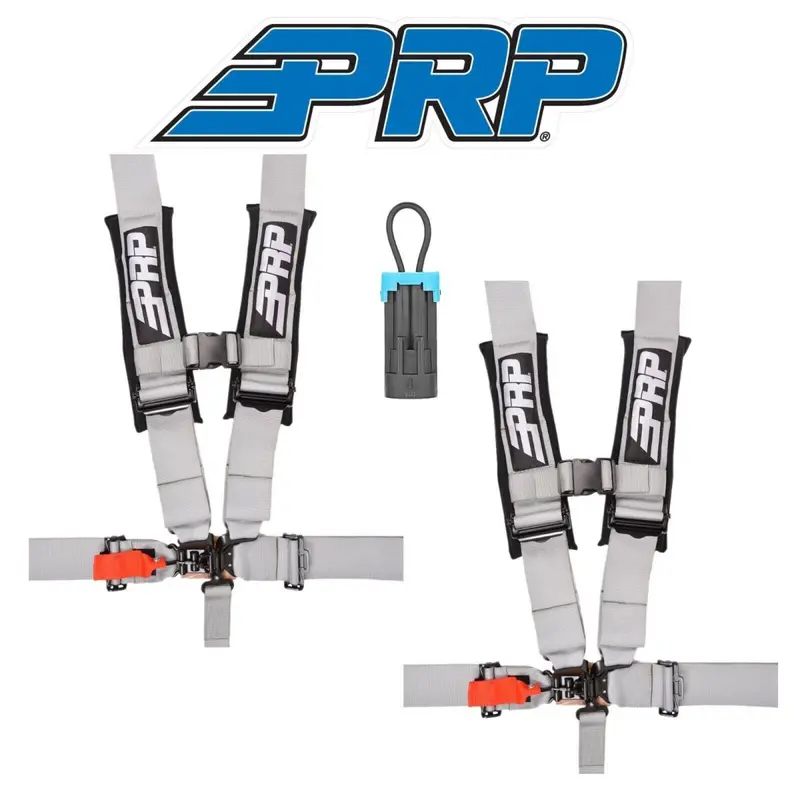 Prp (2) Gray 5-Point 3" Harness/Seat Belt Bypass Connector For Polaris & Can-Am 1