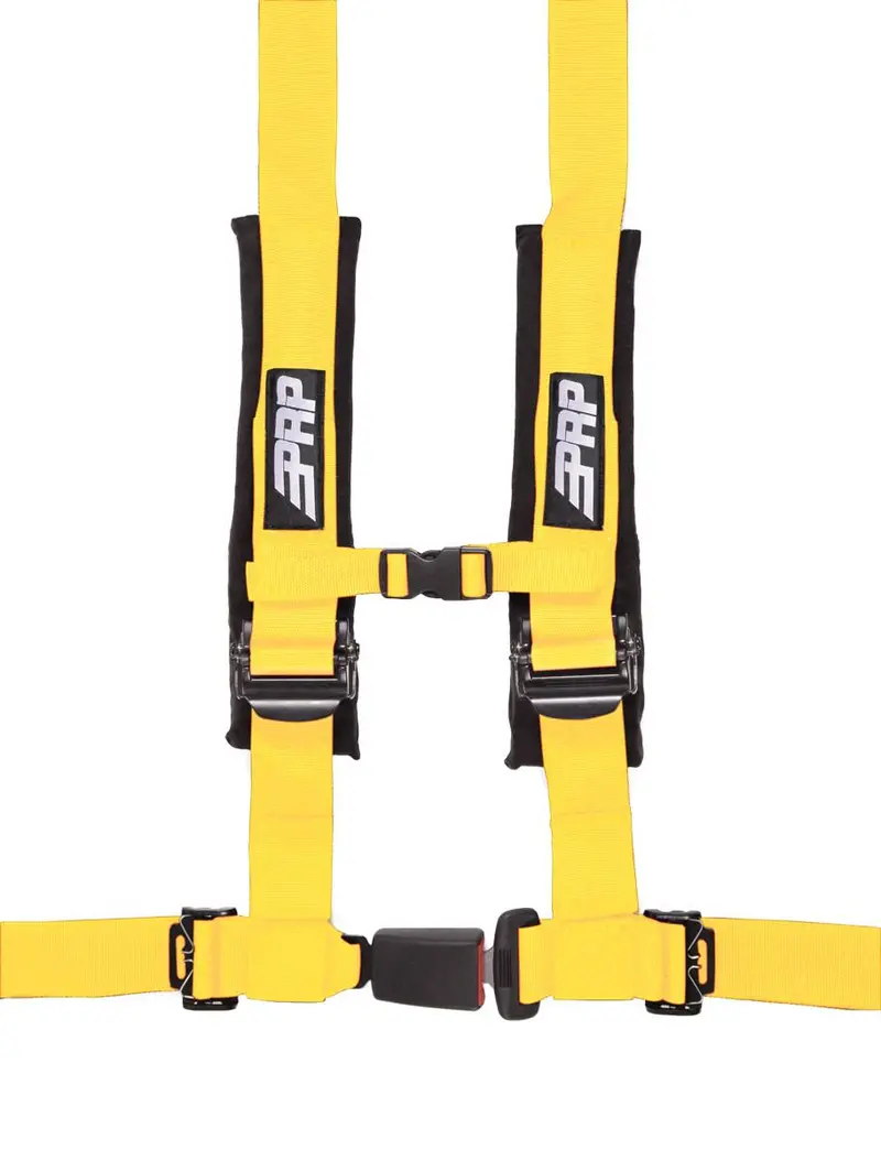 Prp 4.2 Yellow 4-Point Adjustable Harness 2" Belts/Sewn In Pads Auto Style Latch 2