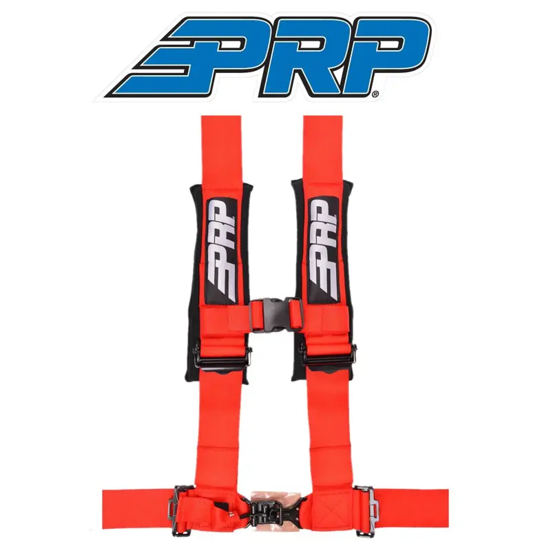 Prp 4.3 Red 4-Point Adjustable Harness With 3" Belts & Sewn In Shoulder Pads 1