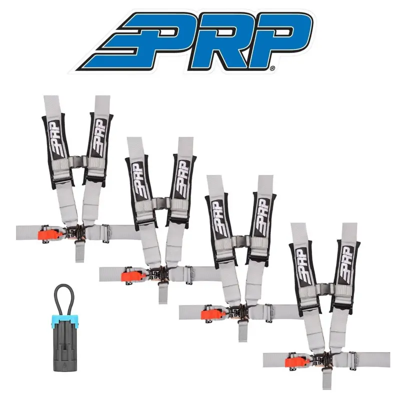 Prp (4) Gray 5-Point 3" Harness/Seat Belt Bypass Connector For 15+ Polaris Rzr 1