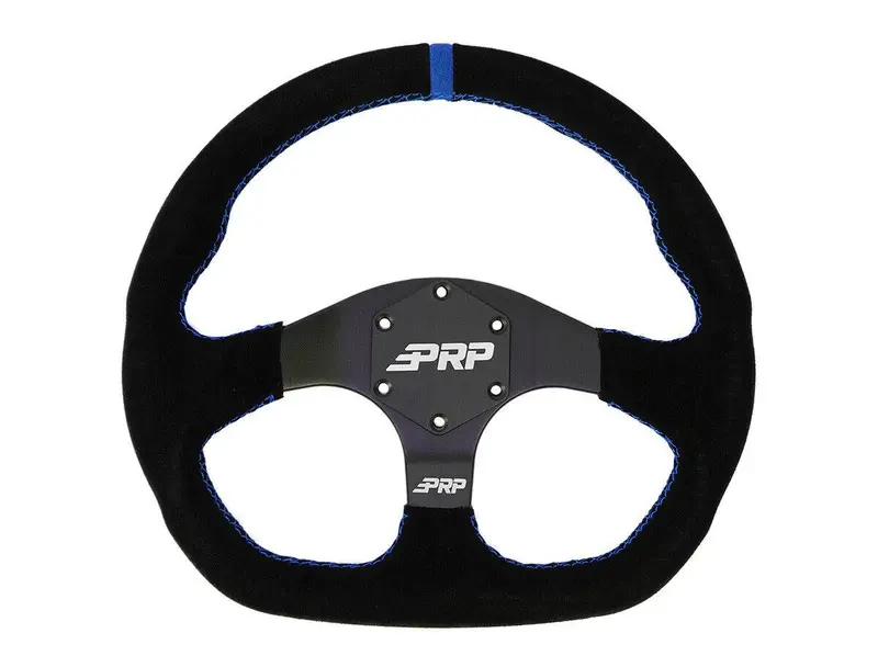 Prp Comp-R Suede Steering Wheel W/ Universal Weld On 6-Bolt Hub, Blue Stripe 2