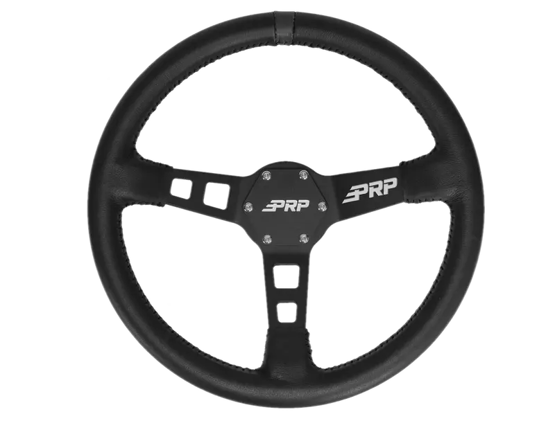 Prp Deep Dish Leather Steering Wheel Black Stripe For Polaris Rzr/Can-Am X3 2