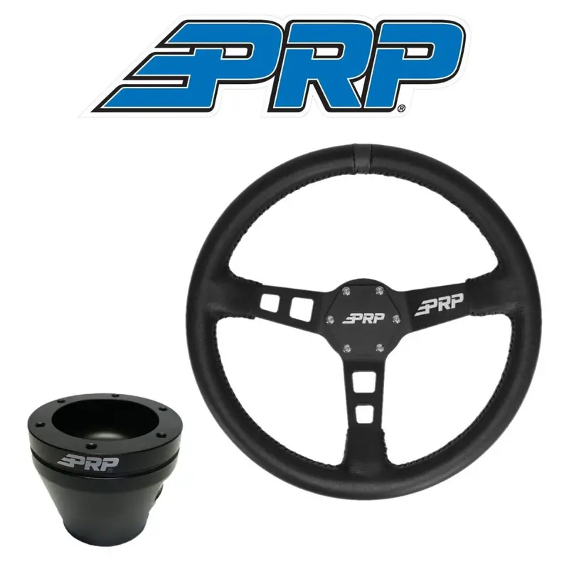 Prp Deep Dish Leather Wheel Black Stripe W/ Utv Hub Adapter For Polaris/Can-Am 1
