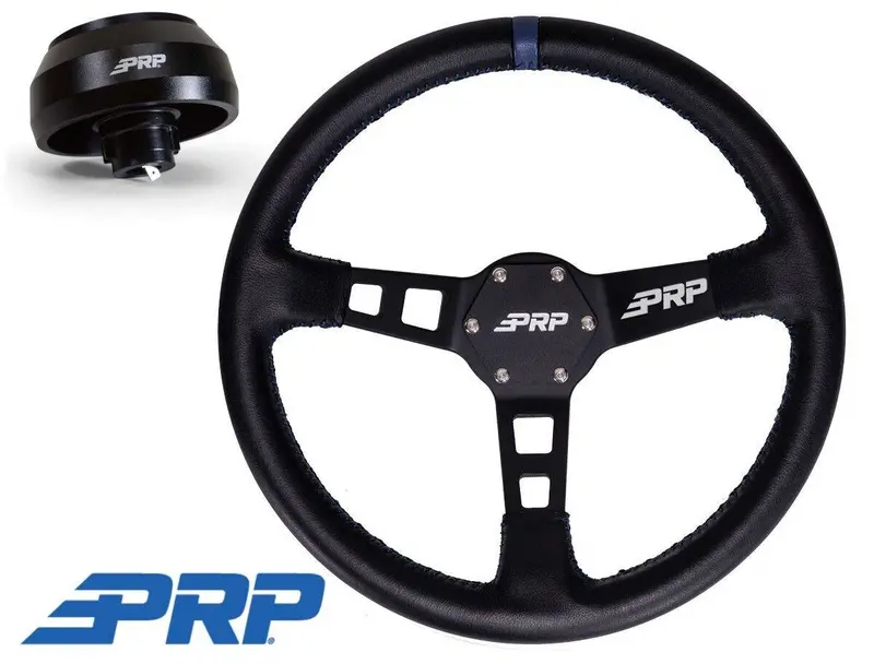 Prp Deep Dish Leather Wheel Blue Stripe/6 Bolt Hub For Toyota Tacoma (2005-2021) 1