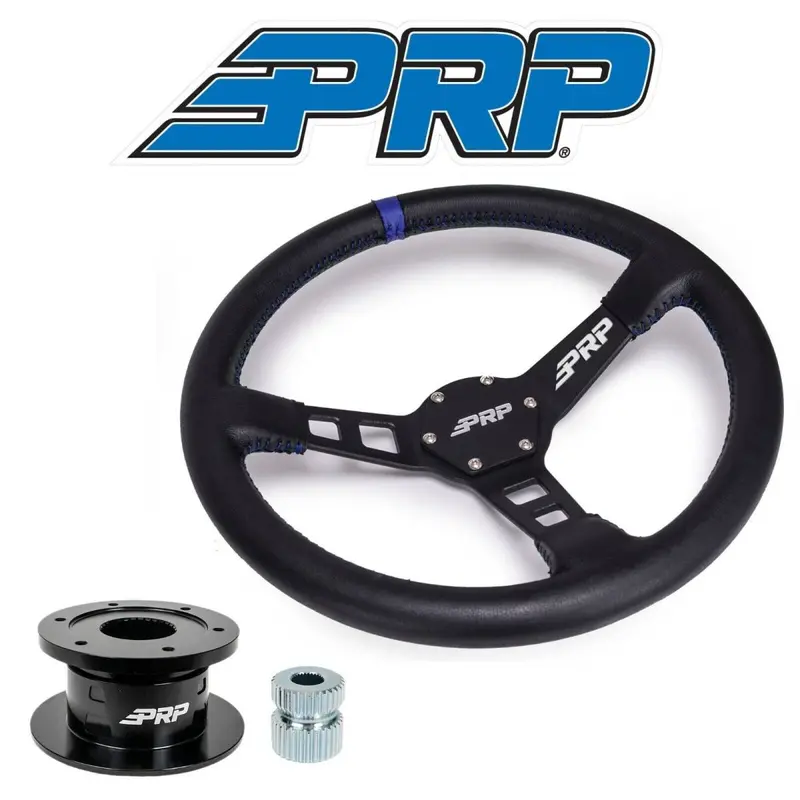 Prp Deep Dish Leather Wheel Blue Stripe/Quick Release Hub For Yamaha Viking/Yxz 1
