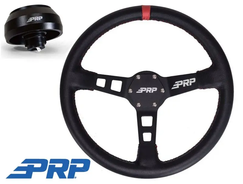 Prp Deep Dish Leather Wheel Red Stripe/6 Bolt Hub For Toyota Tacoma (2005-2021) 1