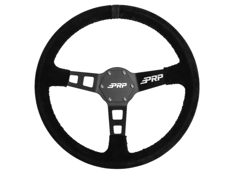 Prp Deep Dish Suede Steering Wheel Black Stripe For Polaris Rzr/Can-Am Maverick 2