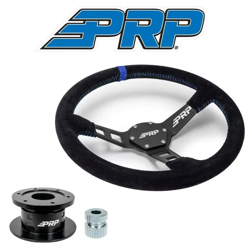 Prp Deep Dish Suede Wheel Blue Stripe/Quick Release Hub For Ezgo Golf Carts 1