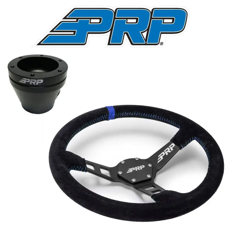 Prp Deep Dish Suede Wheel Blue Stripe W/ Utv Hub Adapter For Polaris/Can-Am 1