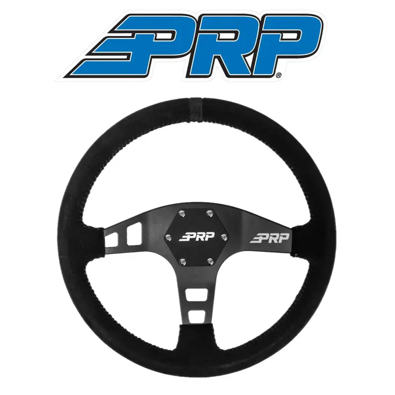 Prp Flat Suede Steering Wheel With Black Stripe For Polaris Rzr/Can-Am Maverick 1