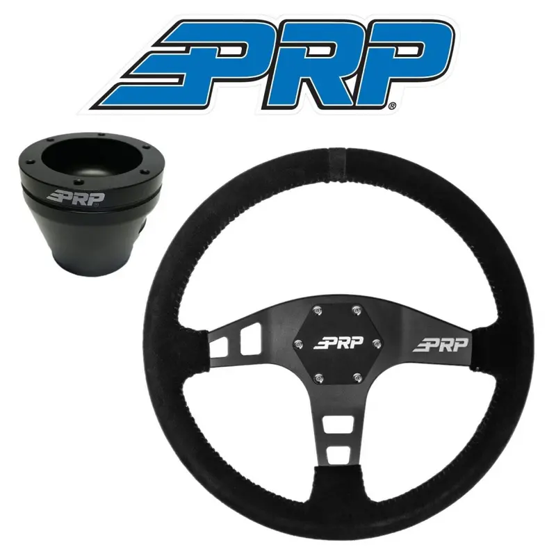 Prp Flat Suede Wheel Black Stripe With Utv Hub Adapter For Polaris & Can-Am 1