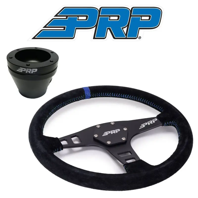 Prp Flat Suede Wheel Blue Stripe With Utv Hub Adapter For Polaris & Can-Am 1