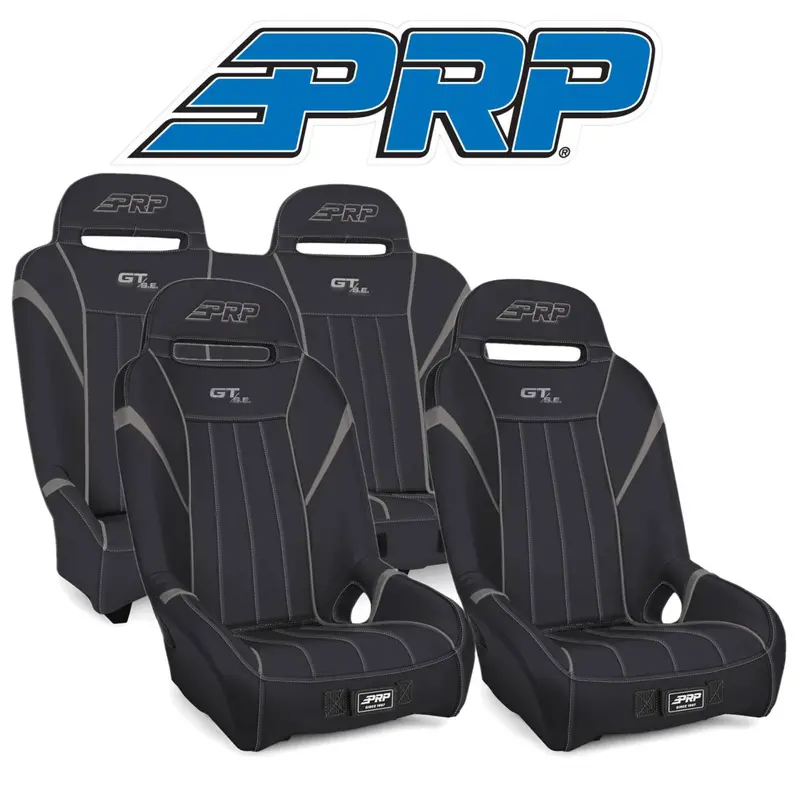 Prp Gt/Se Black & Gray Suspension Front & Rear Seats For 15+ Polaris Rzr 4 Door 1