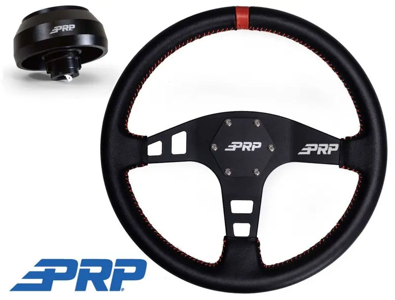 Prp Leather Steering Wheel Red Stripe/6 Bolt Hub For Toyota Tacoma (2005-2021) 1