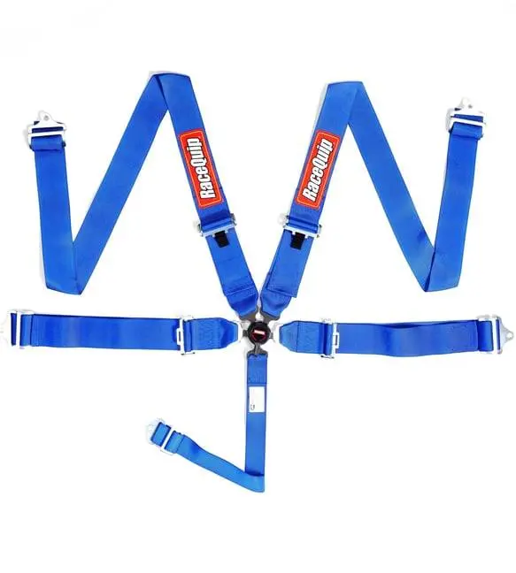 Racequip Camlock 5 Point Harness Set - 3 In. Lap And Shoulder - 2 In. Sub - Blue 1