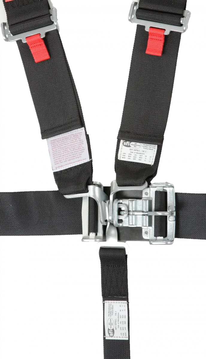 Racequip Latch & Link 5 Point Harness Set - 3 In. Lap And - 2 In. Sub - Black 1
