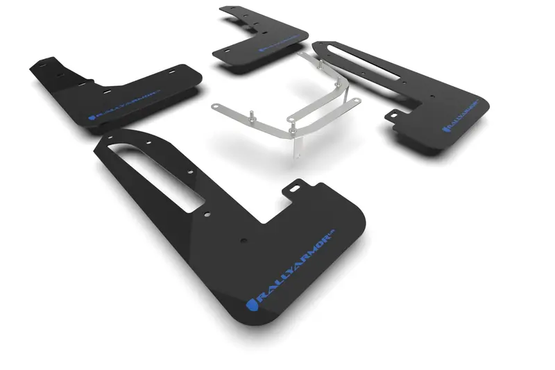 Rally Armor Black Mud Flaps W/ Light Blue Logo For 2023-2025 Honda Civic Type R 1