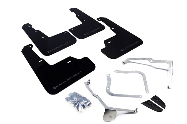 Rally Armor Black Ur Mud Flaps W/ Grey Logo For 2015-2021 Subaru Wrx & Sti 1