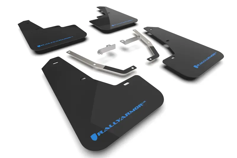 Rally Armor Black Ur Mud Flaps W/ Light Blue Logo For 2024-2026 Subaru Crosstrek 1