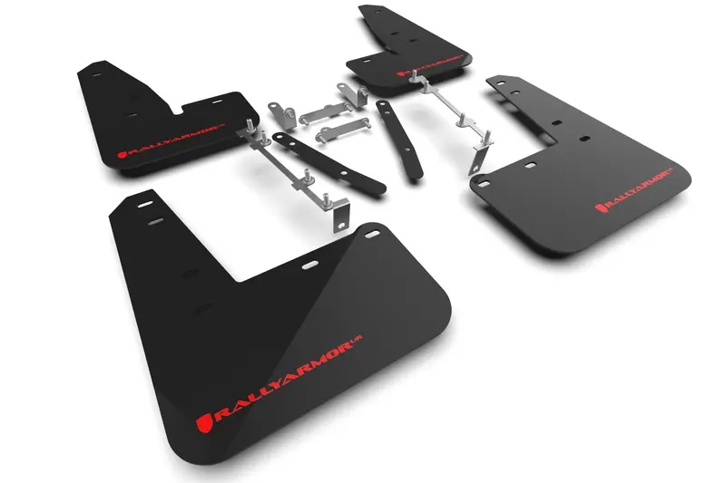 Rally Armor Black Ur Mud Flaps W/ Red Logo For 2023-2024 Toyota Gr Corolla 1