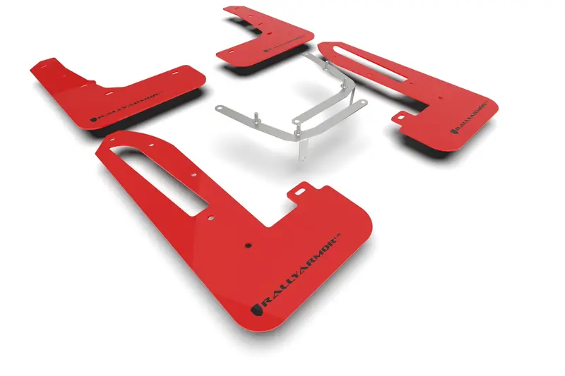 Rally Armor Red Mud Flaps W/ Black Logo For 2023-2025 Honda Civic Type R 1
