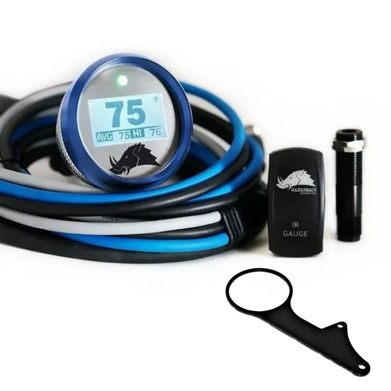 Razorback 3.2 Belt Temp Gauge/Left Side Mount For 2020-2025 Can-Am Maverick X3 Base - Blue 1