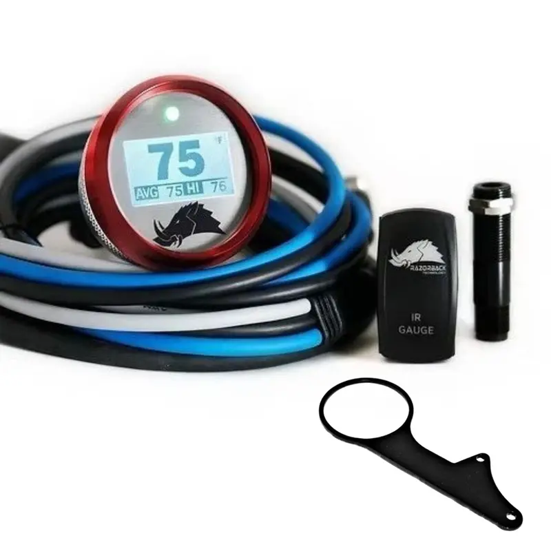 Razorback 3.2 Belt Temp Gauge/Left Side Mount For 2020-2025 Can-Am Maverick X3 Base - Red 1