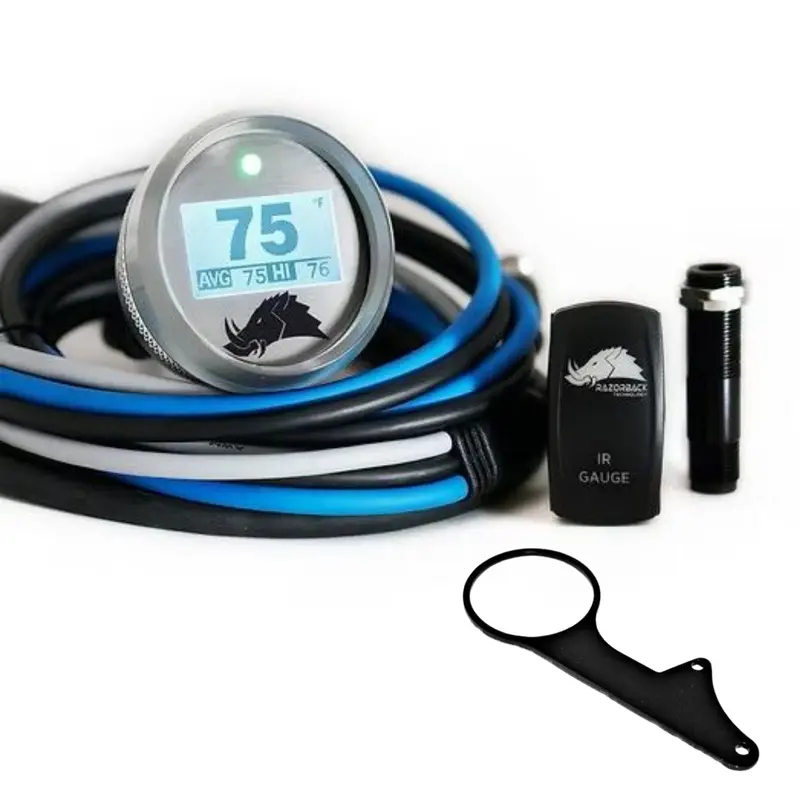 Razorback 3.2 Belt Temp Gauge/Left Side Mount For 2020-2025 Can-Am Maverick X3 Base - Silver 1