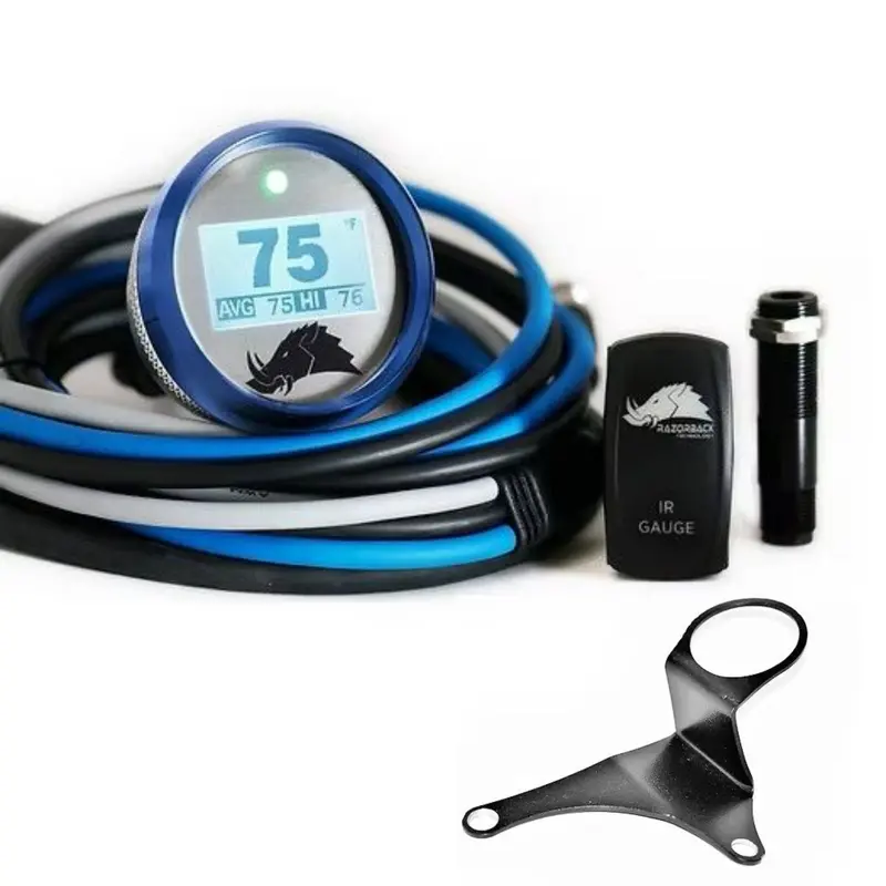 Razorback Belt Temp Gauge/Right Side Mount For 2020-2022 Polaris Rzr Pro Xp - Blue 1