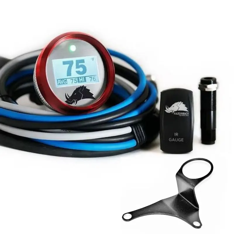 Razorback Belt Temp Gauge/Right Side Mount For 2020-2022 Polaris Rzr Pro Xp - Red 1