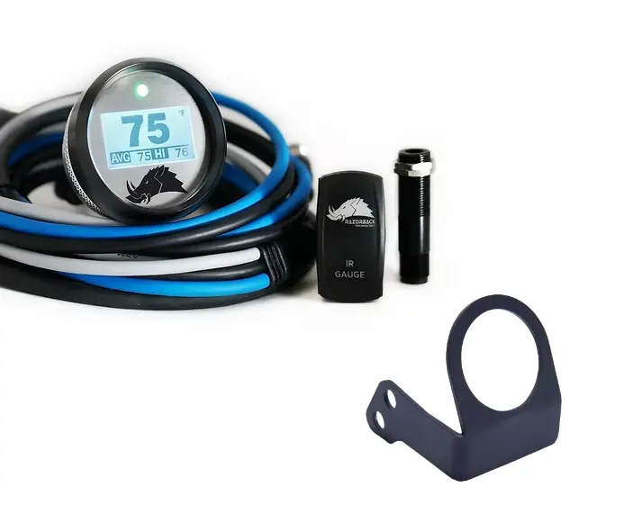 Razorback Black Belt Temperature Gauge W/ Pillar Mount For 2014-2018 Polaris Rzr 1