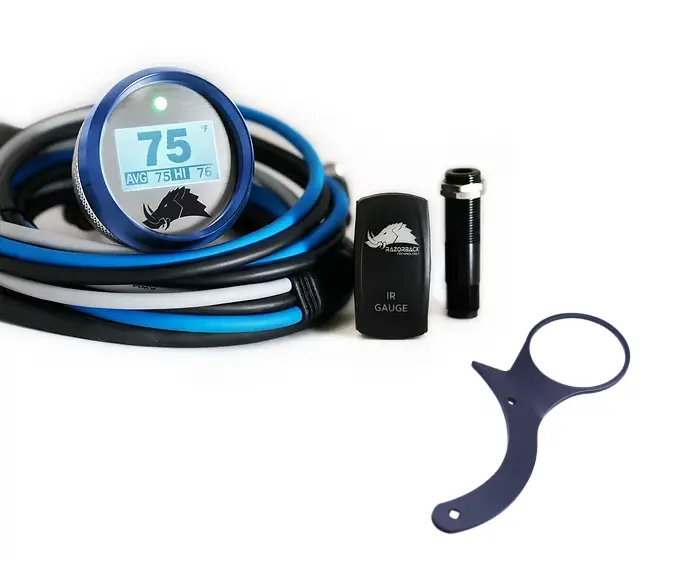 Razorback Blue Belt Temp Gauge W/ Right Side Cluster Mount For 16-19 Can-Am X3 1