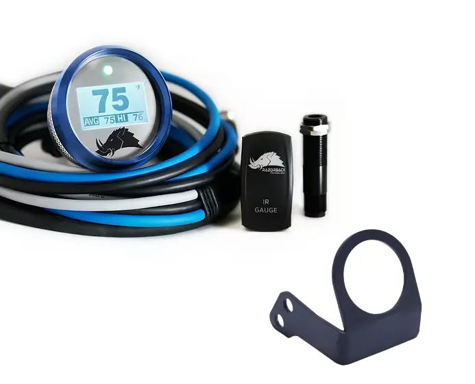 Razorback Blue Belt Temperature Gauge W/ Pillar Mount For 2014-2018 Polaris Rzr 1
