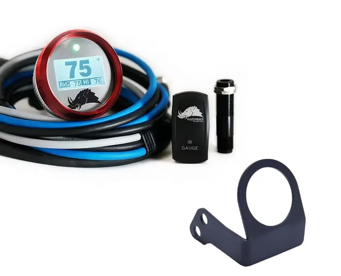 Razorback Red Belt Temperature Gauge W/ Pillar Mount For 2014-2018 Polaris Rzr 1