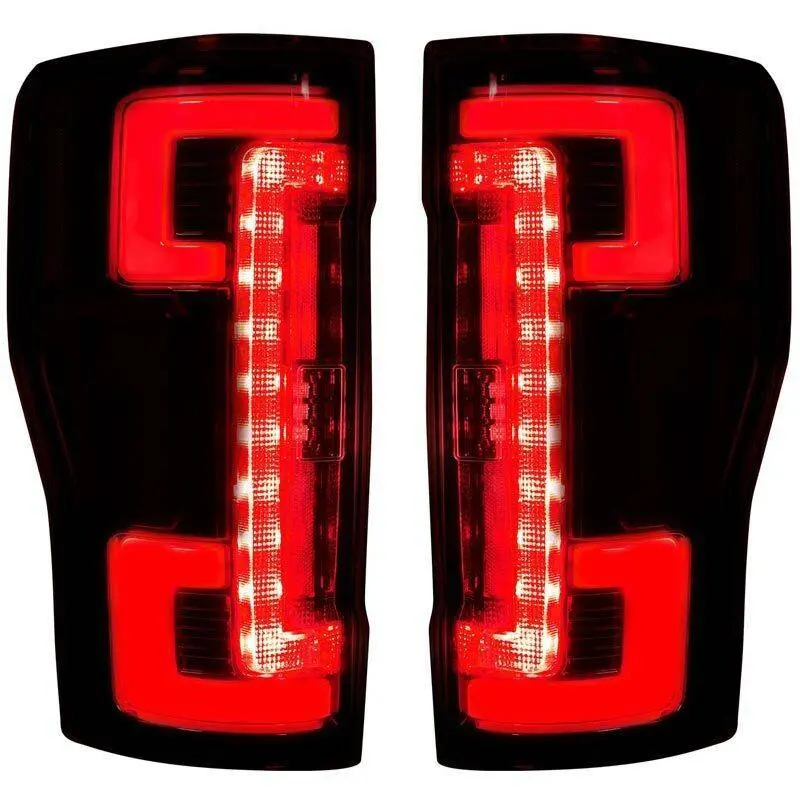 Recon Dual U-Bar Dark Red Lens Oled Tail Lights For 2017-2019 Ford Super Duty 2