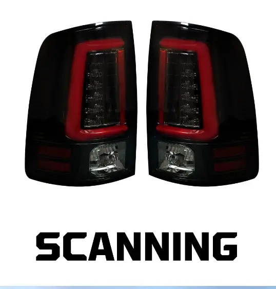 Recon Smoked Led Tail Lights W/ Scanning Turn Signals For 09-23 Ram 1500 Classic 1
