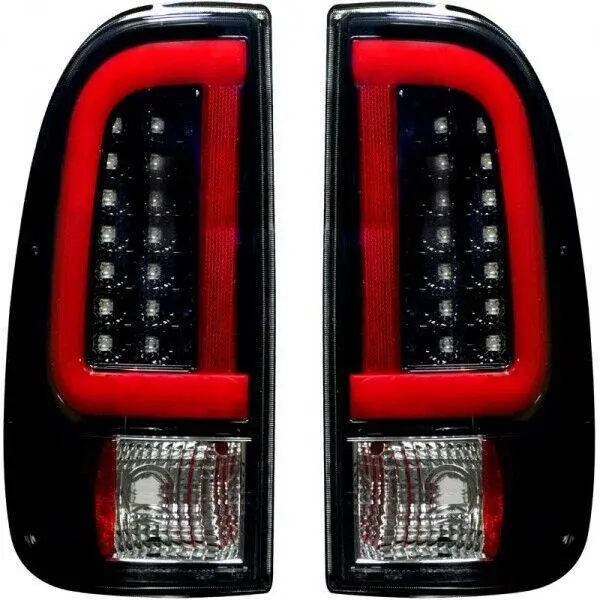 Recon Smoked Oled Scanning Led Tail Lights For 2008-2016 Ford Super Duty Trucks 1