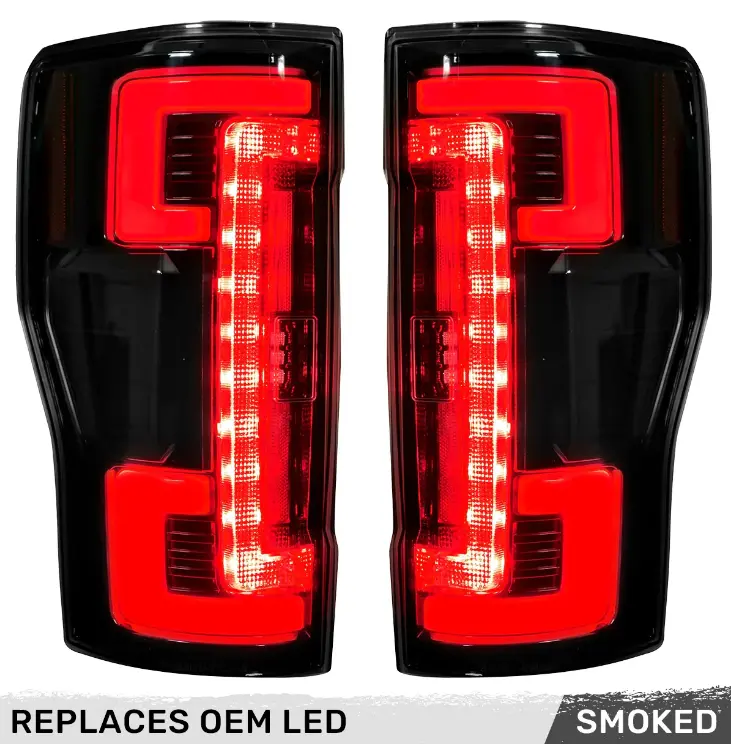 Recon Smoked Oled Tail Lights For 20-22 Ford F-250 / F-350 / F-450 Super Duty 1
