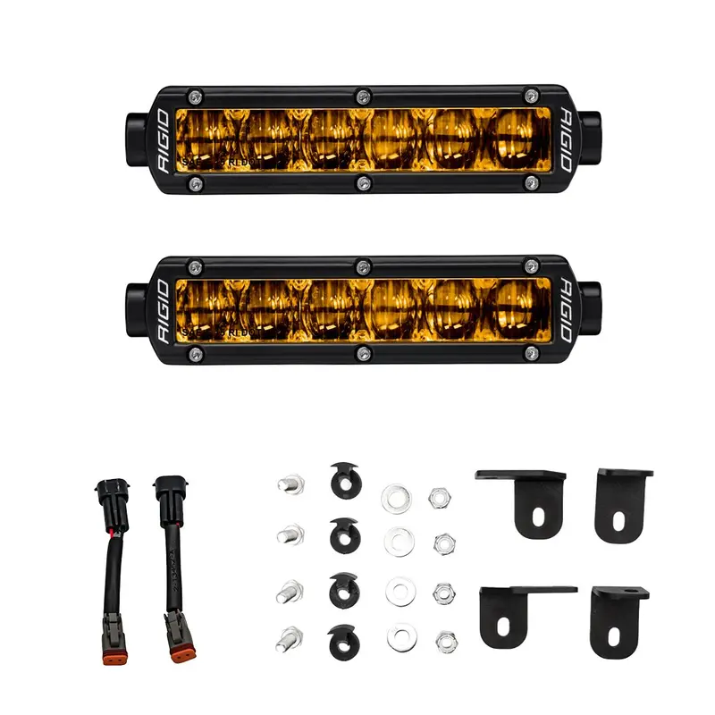 Rigid 6" Sr-Series Selective Yellow Sae Fog Light Kit For 2022-2026 Toyota Tundra/Tacoma/4Runner/Sequoia 1