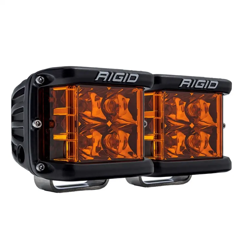 Rigid D-Ss Spot 5544Lm Led Light Pods W/ Amber Pro Lens (Pair) - Universal 1