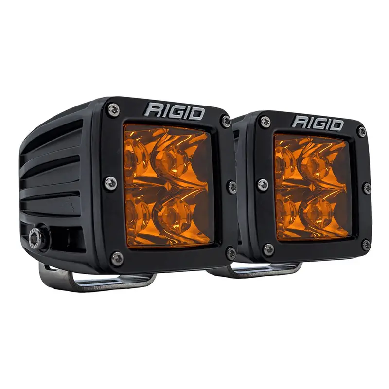 Rigid Industries D-Series Spot Led Light Pods W/ Amber Pro Lens (Pair) Universal 1