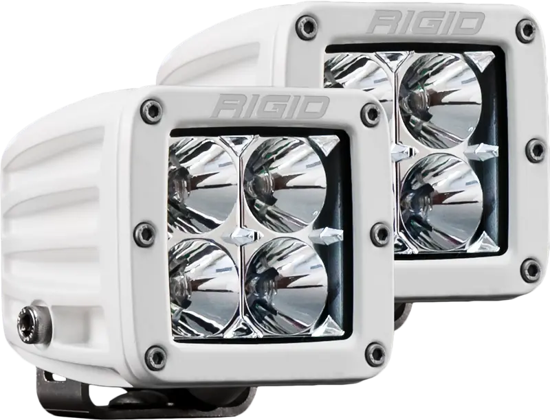 Rigid Industries Hybrid Flood Surface Mount White Housing Pair D-Series Pro 602113 1