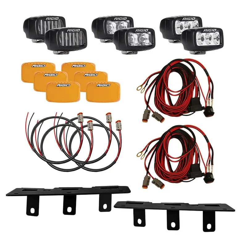 Rigid Industries Mod Bumper Triple Sr-M Led Fog Light Kit For 2021-2025 Ford Bronco 1