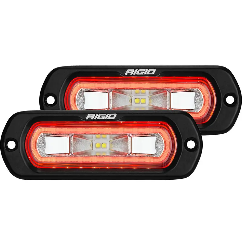 Rigid Industries Sr-L Series Off-Road Universal Spreader Light Pods W/ Red Halo 1