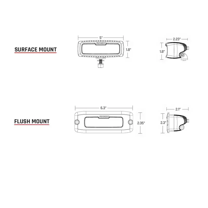 Rigid Industries Sr-Q Series Pro Spot Surface Mount Led Lights (Pair) Universal 2