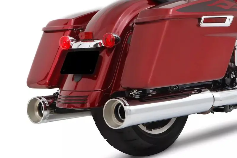 Rinehart 4.5" Dbx45 Chrome W/ Chrome End Caps Slip-On Exhaust | Harley Davidson Touring 2017+ 1